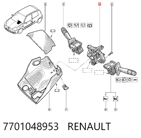 Anillo AIRBAG 7701048953 Renault (RVI)