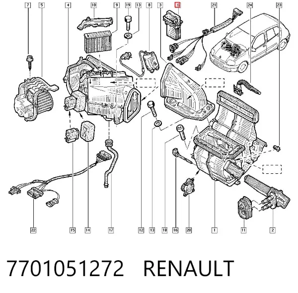 Regulador de velocidad del ventilador de refrigeración (unidad de control) 7701051272 Renault (RVI)