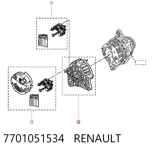 Alternador 7701051534 Renault (RVI)
