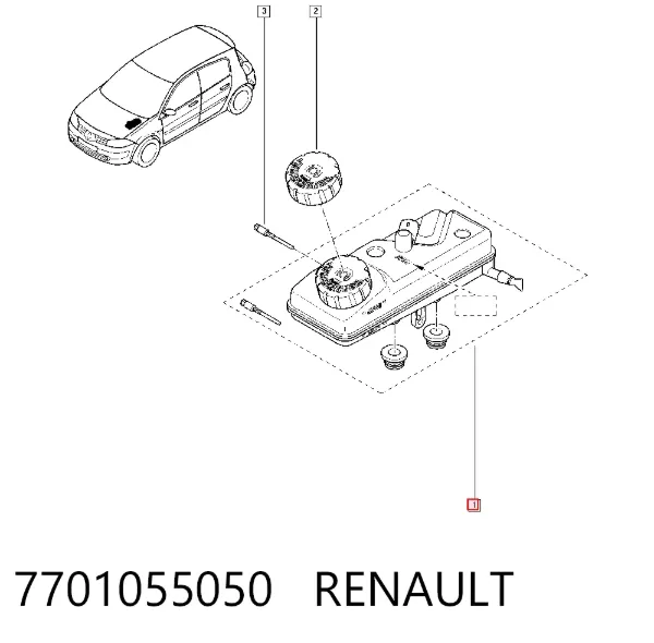 Depósito de líquido de frenos Renault Megane II