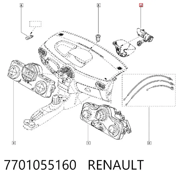 Sensor de la temperatura interior Renault Scenic II