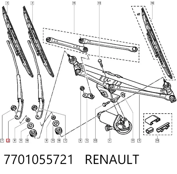 Brazo del limpiaparabrisas Renault Master II