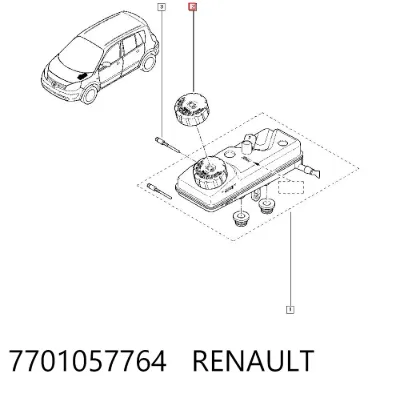 Tapa del depósito del cilindro maestro de freno RENAULT 7701057764