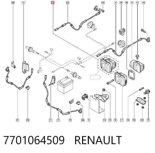 Módulo ABS 7701064509 Renault (RVI)