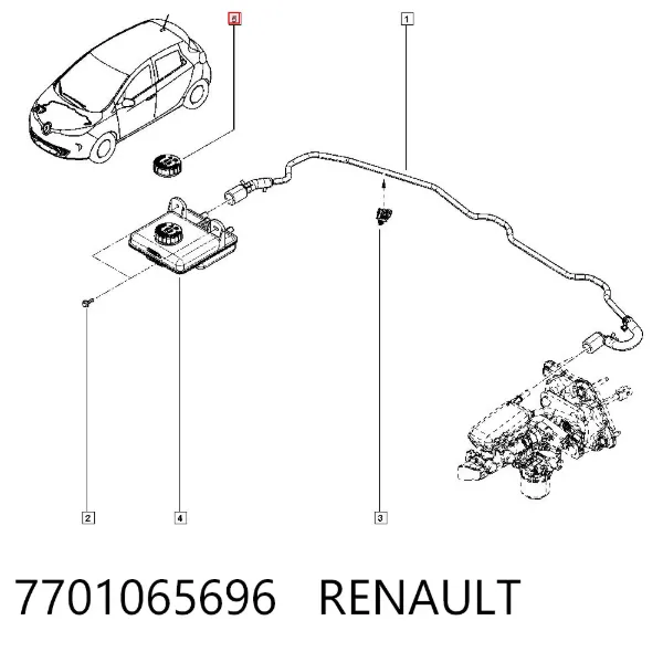 Tapa del depósito del cilindro maestro de freno 7701065696 Renault (RVI)