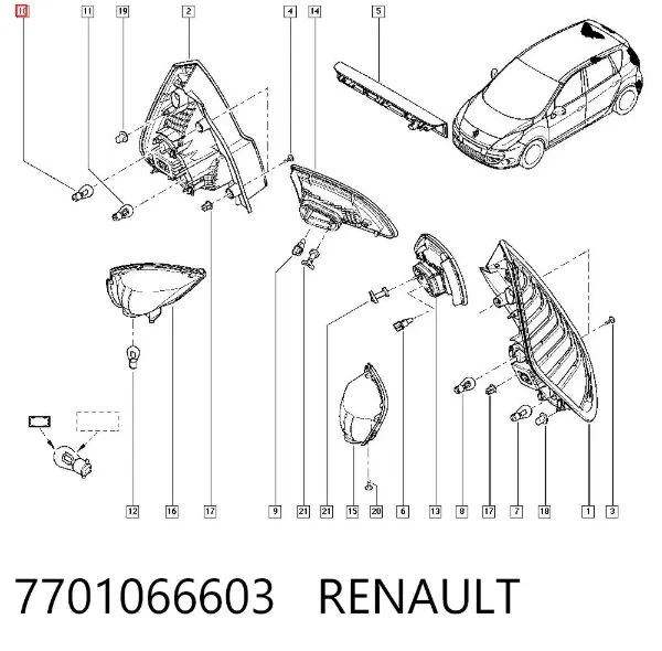 Bombilla 7701066603 Renault (RVI)