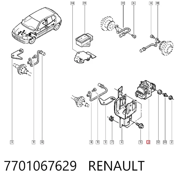 Módulo ABS 7701067629 Renault (RVI)