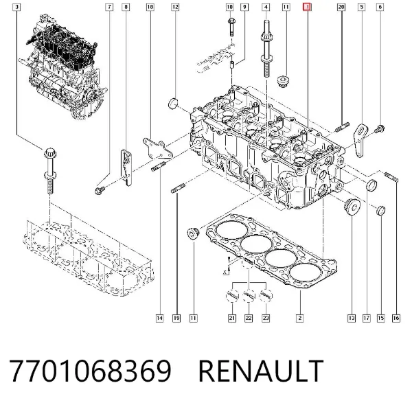Culata 7701068369 Renault (RVI)