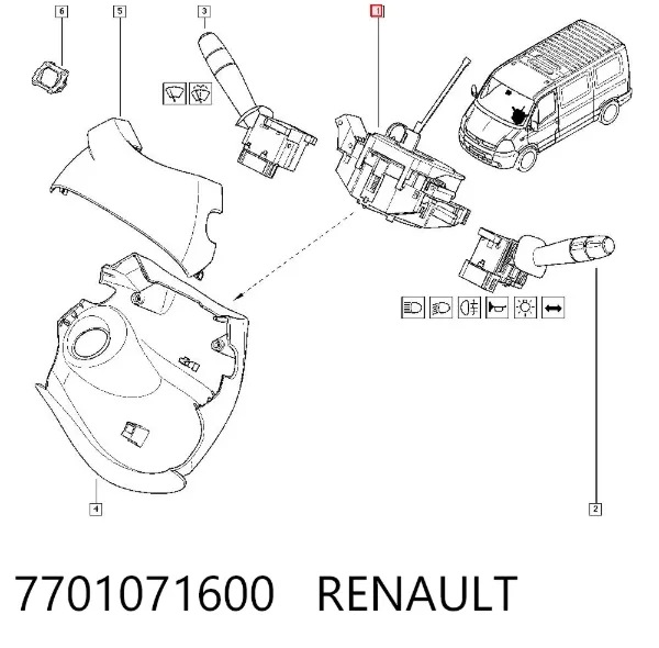 Anillo AIRBAG 7701071600 Renault (RVI)