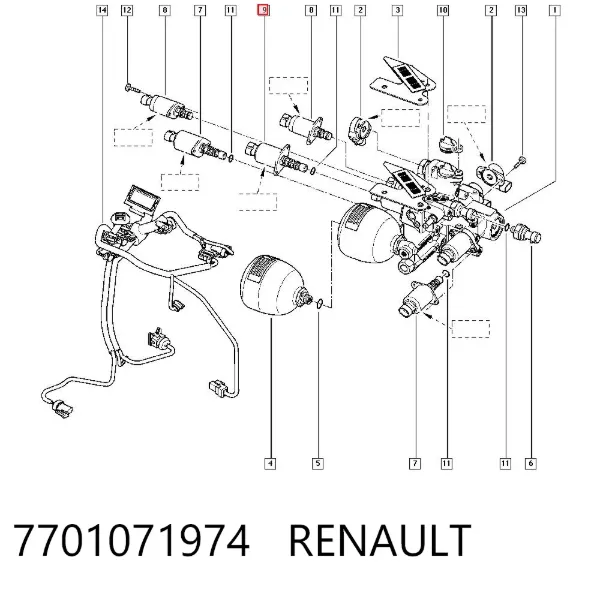 Solenoide de transmisión automática 7701071974 Renault (RVI)