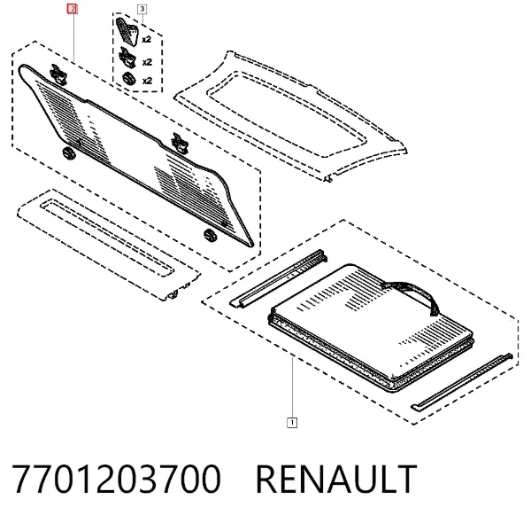 Pastillas de freno 7701203700 Renault (RVI)