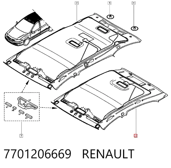 Techo interior Renault Laguna II