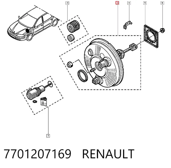 Servofreno 7701207169 Renault (RVI)