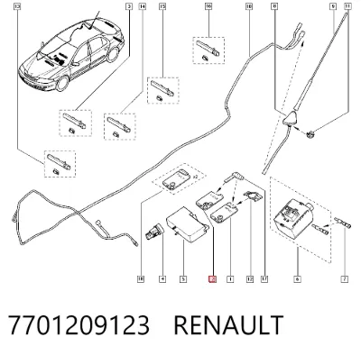 Llave de encendido RENAULT 7701209123