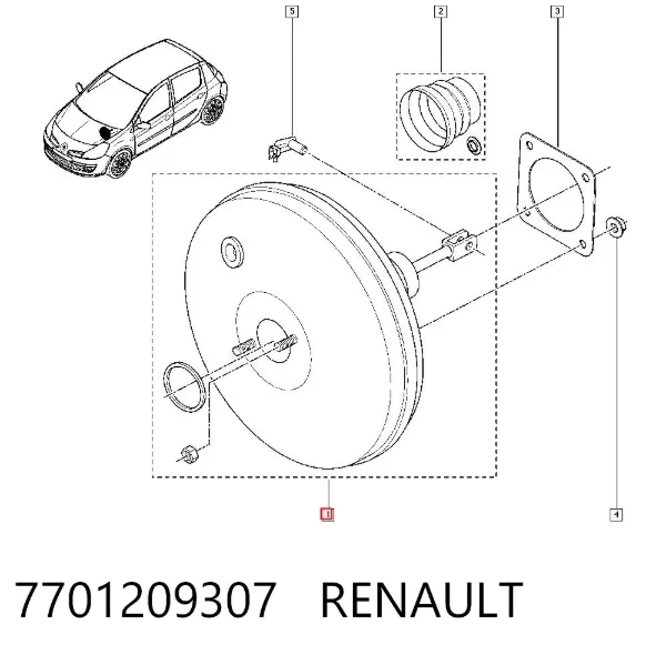 Servofreno 7701209307 Renault (RVI)