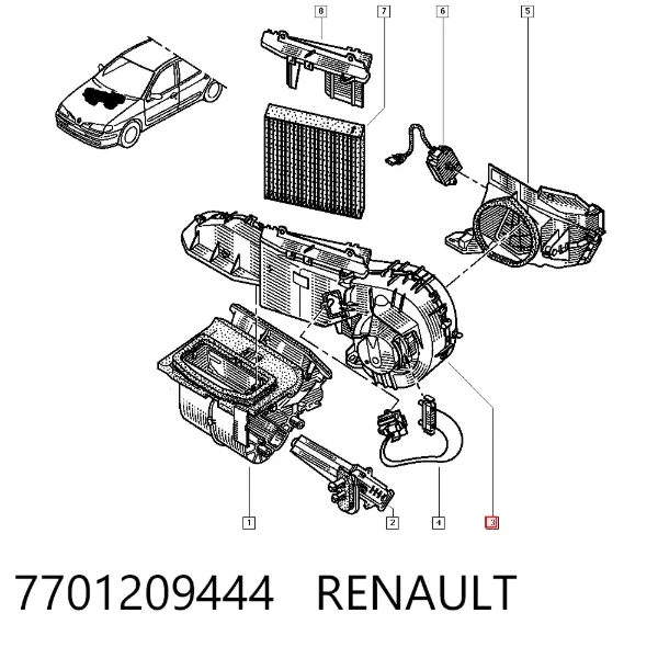 Pastillas de freno 7701209444 Renault (RVI)