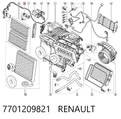 Actuador de compuerta de calefacción RENAULT 7701209821