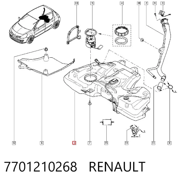 Depósito de gasolina 7701210268 Renault (RVI)