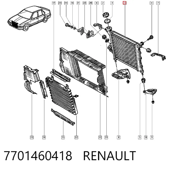 Vaso de expansión 7701460418 Renault (RVI)