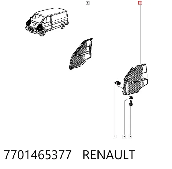 Aleta delantera izquierda Renault Trafic I