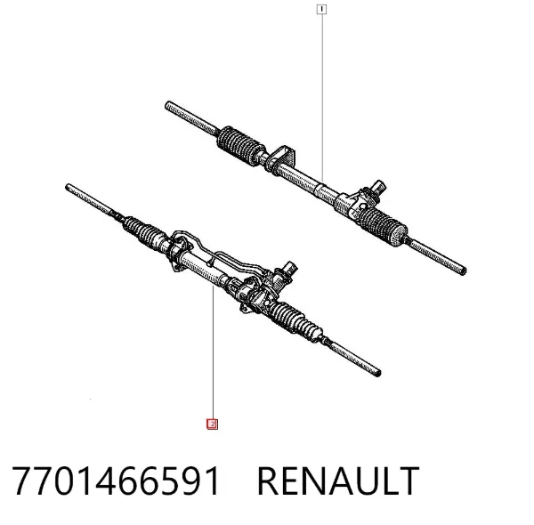 Cremallera de dirección 7701466591 Renault (RVI)