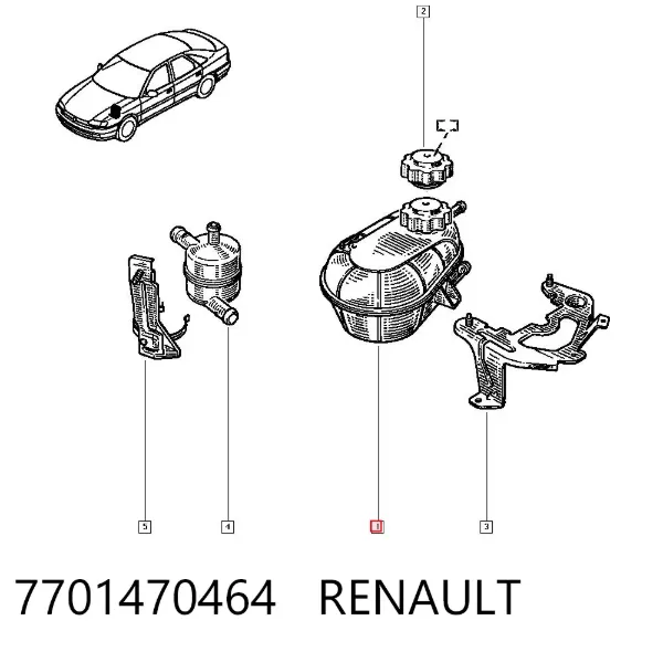 Vaso de expansión 7701470464 Renault (RVI)