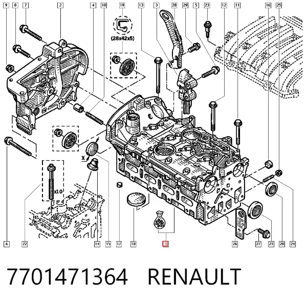 Culata 7701471364 Renault (RVI)