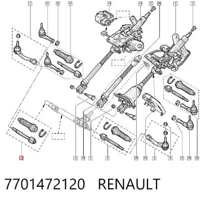 Barra de dirección RENAULT 7701472120