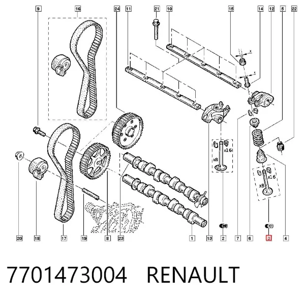 Válvula escape 7701473004 Renault (RVI)