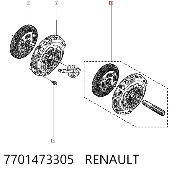 Embrague 7701473305 Renault (RVI)