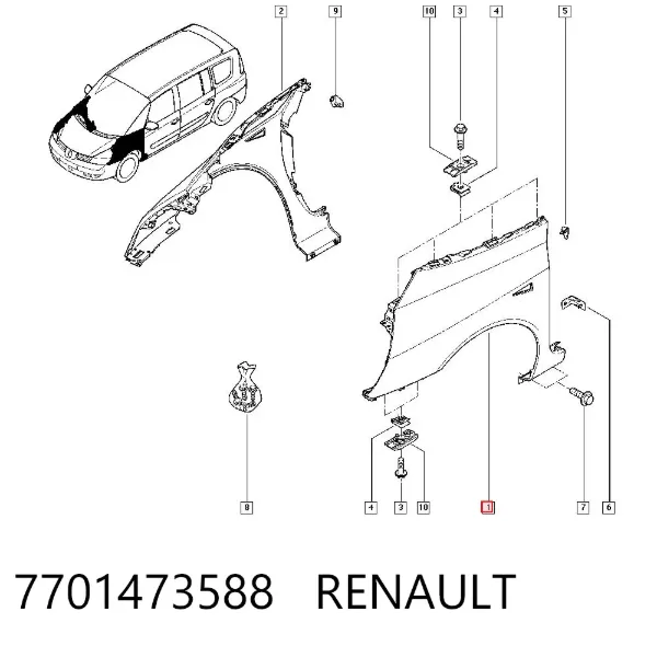 Aleta delantera izquierda Renault Espace IV
