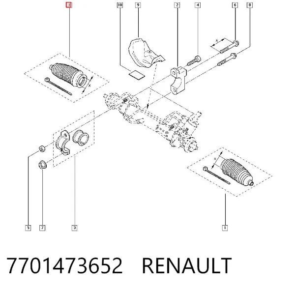 Fuelle dirección 7701473652 Renault (RVI)