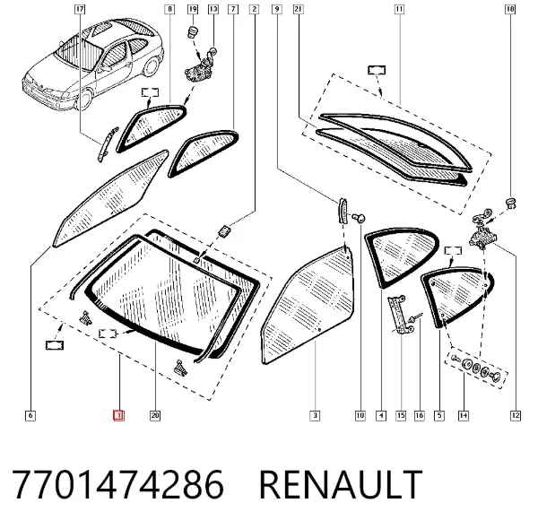 Válvula escape 7701474286 Renault (RVI)