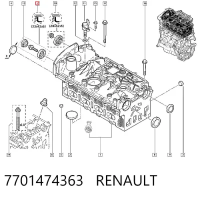 Retén del árbol de levas RENAULT 7701474363