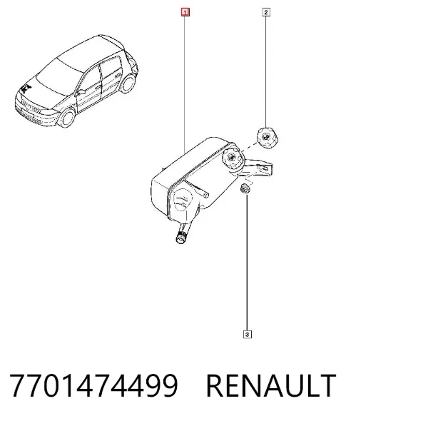 Vaso de expansión 7701474499 Renault (RVI)