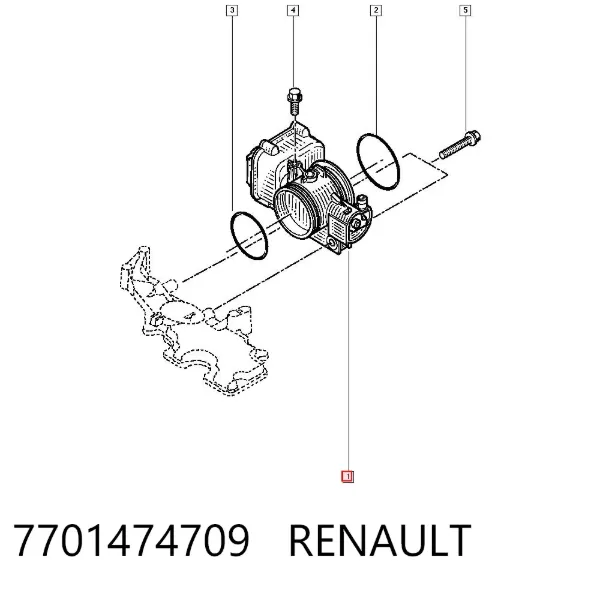 Cuerpo de mariposa 7701474709 Renault (RVI)