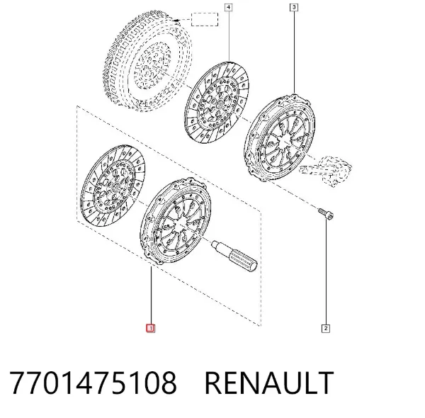 Embrague 7701475108 Renault (RVI)