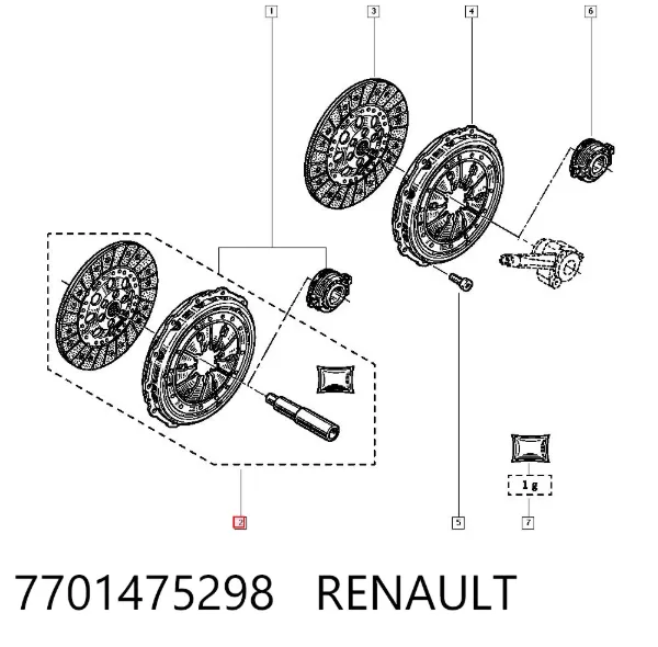 Embrague 7701475298 Renault (RVI)