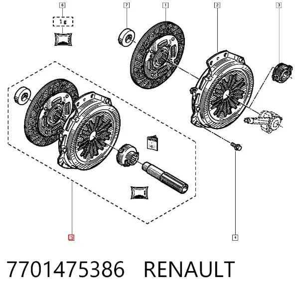 Embrague 7701475386 Renault (RVI)