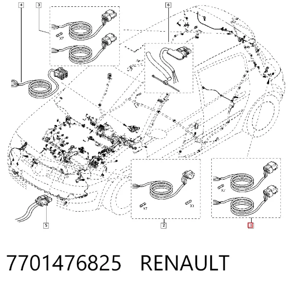 Conector de luz trasera 7701476825 Renault (RVI)