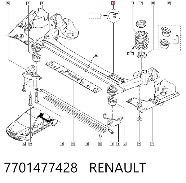 Puente trasero Renault Laguna II