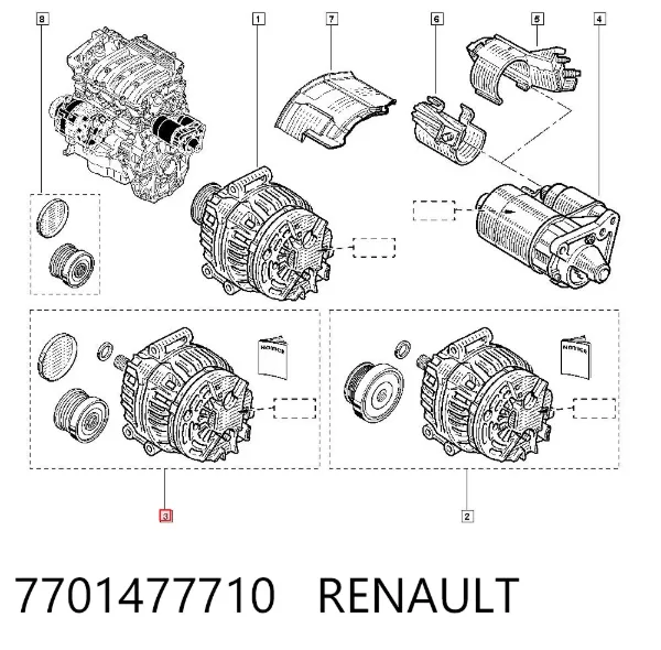 Alternador 7701477710 Renault (RVI)