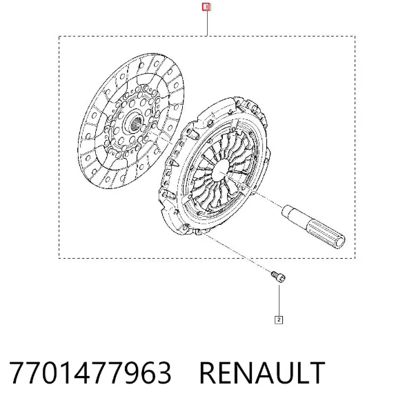 Embrague 7701477963 Renault (RVI)