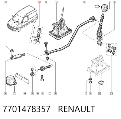 Palanca de cambios RENAULT 7701478357