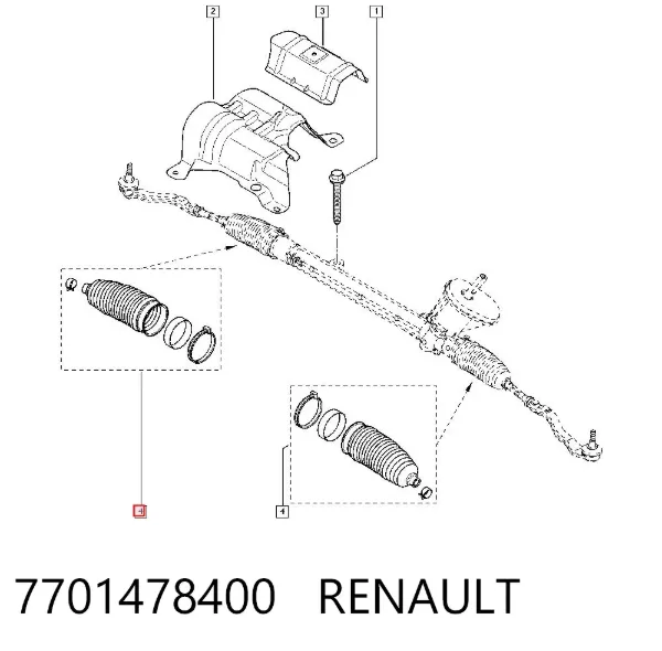 Fuelle dirección 7701478400 Renault (RVI)