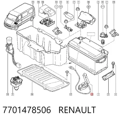 Terminal de batería RENAULT 7701478506