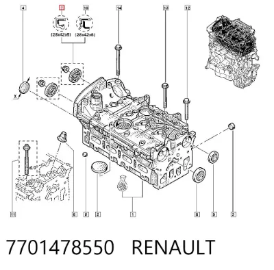 Retén del árbol de levas RENAULT 7701478550