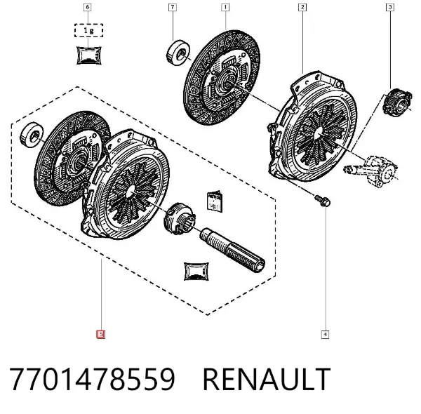 Embrague 7701478559 Renault (RVI)