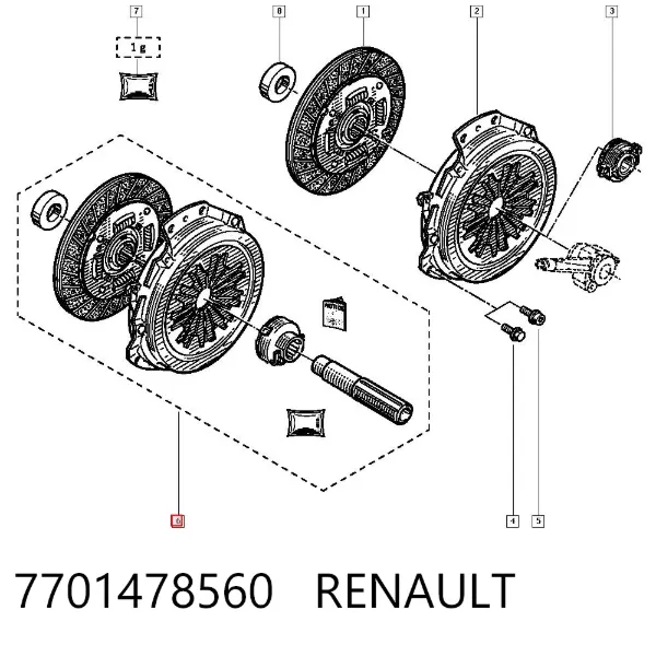 Embrague 7701478560 Renault (RVI)