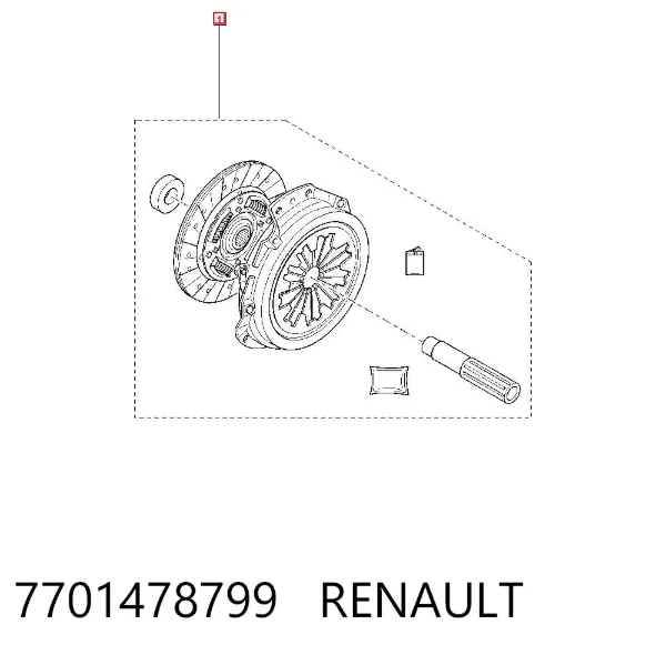 Embrague 7701478799 Renault (RVI)